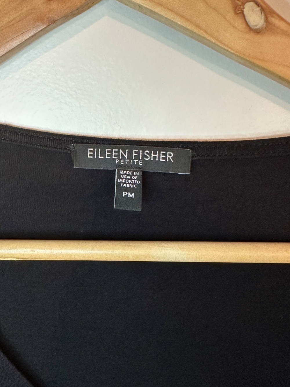 Eileen Fisher Black Midi Dress Petite M - Picture 2 of 2